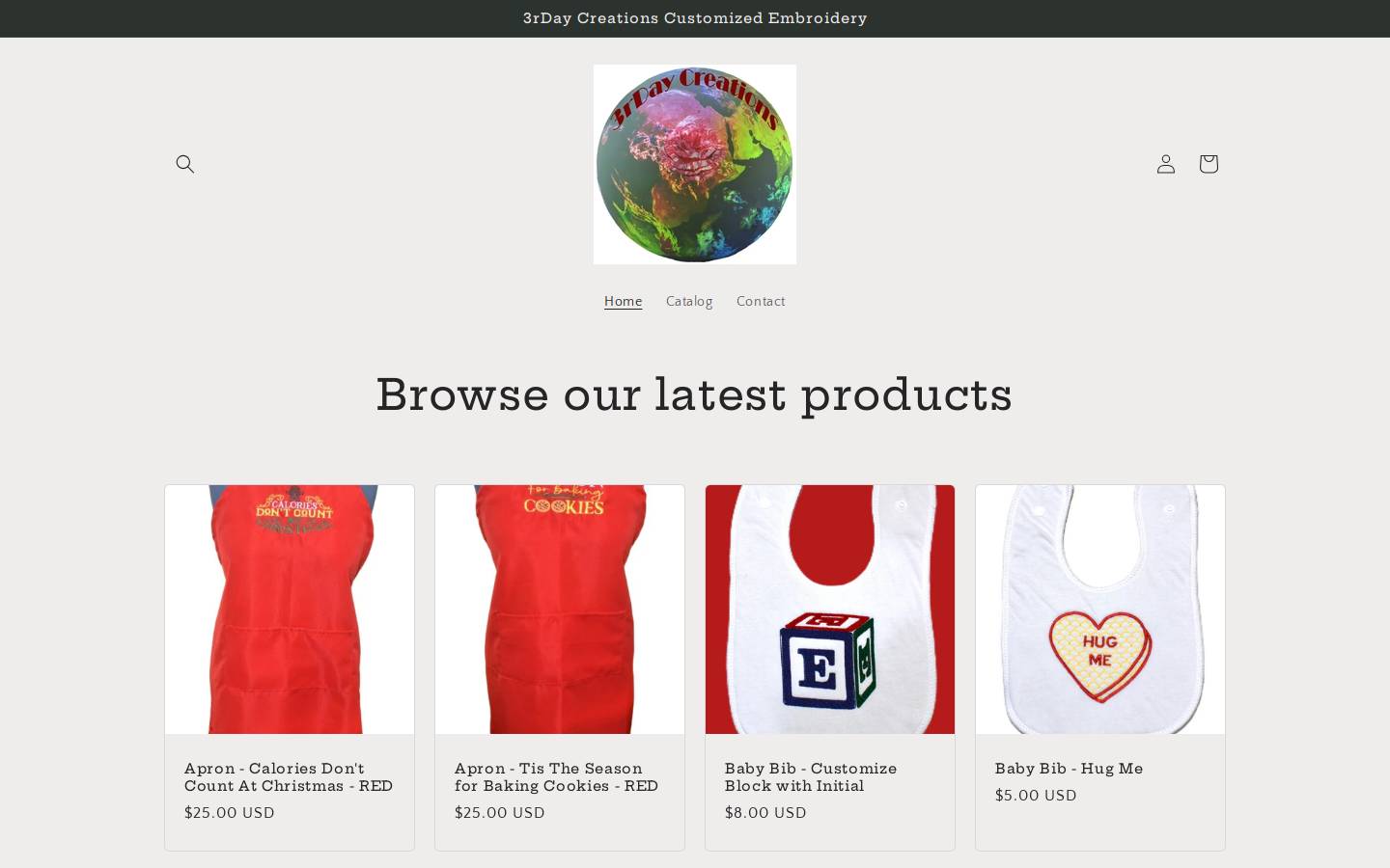 3rdaycreations.net homepage screenshot