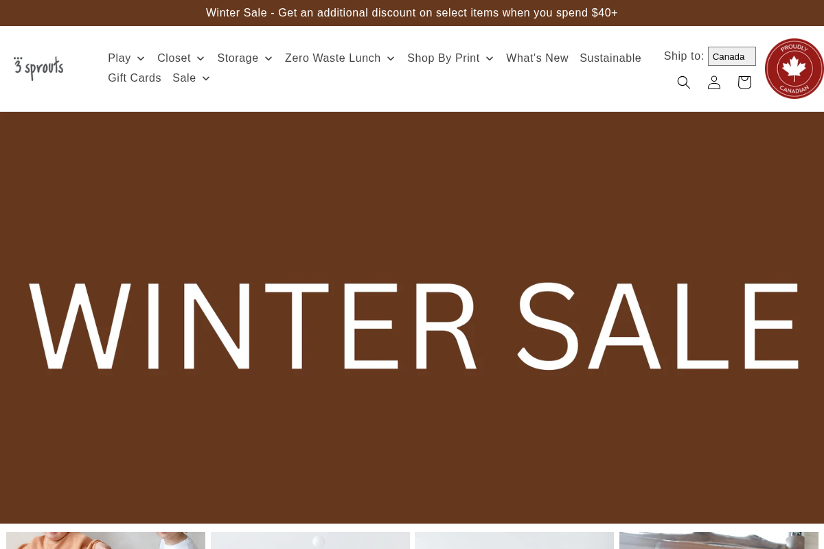 3sprouts.ca homepage screenshot