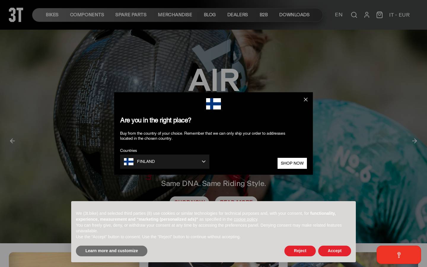 3Tbike homepage screenshot