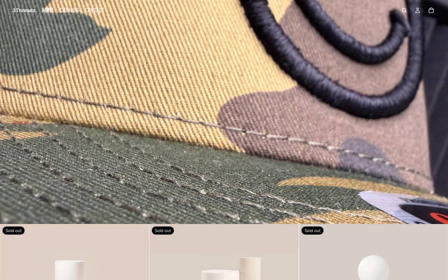 3threadz.com homepage screenshot