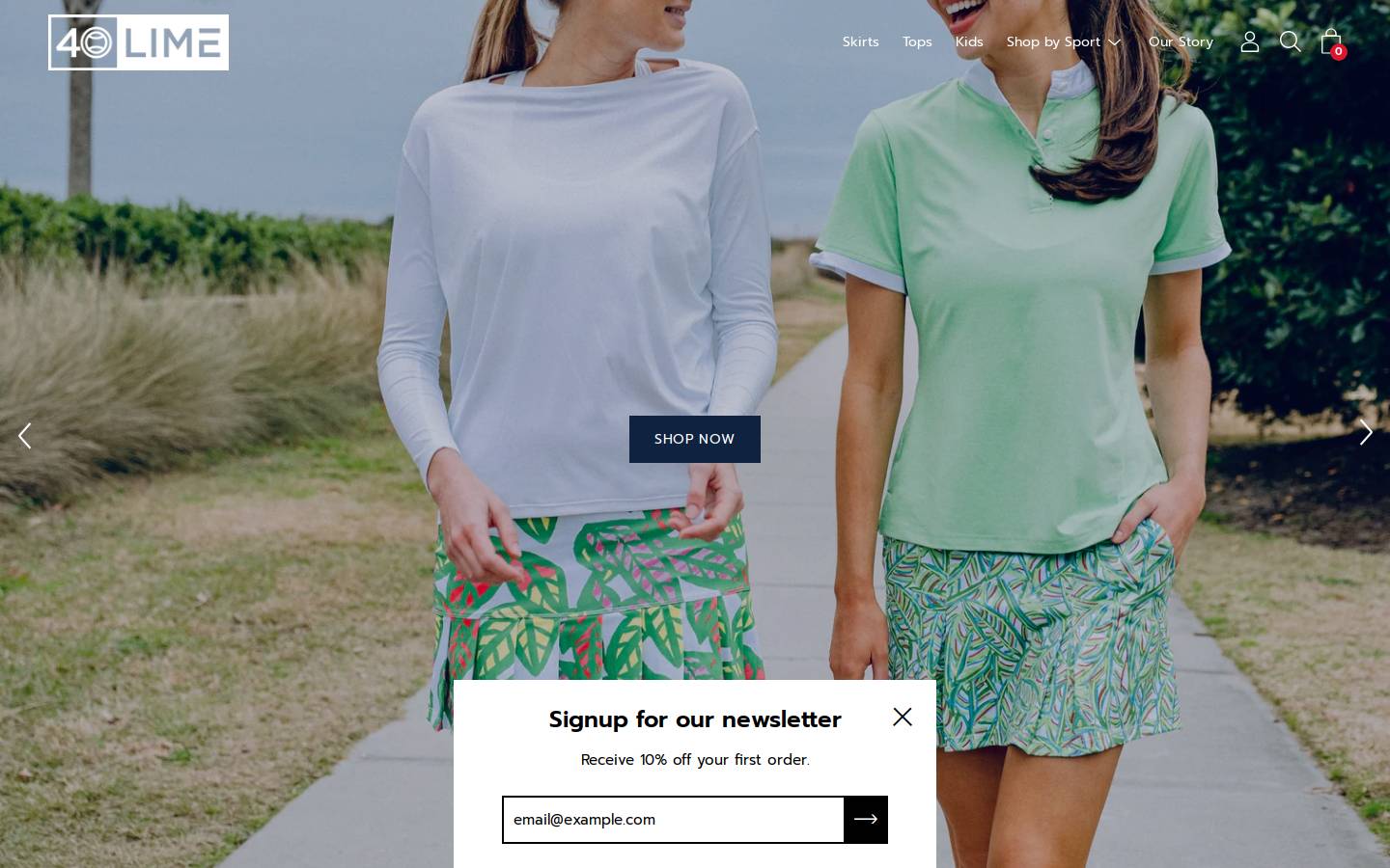 40lime.com homepage screenshot