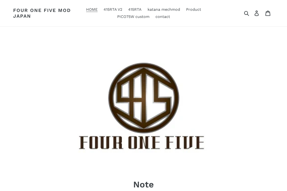 FOUR ONE FIVE MOD JAPAN homepage screenshot
