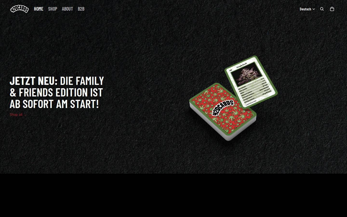 420-cards.com homepage screenshot