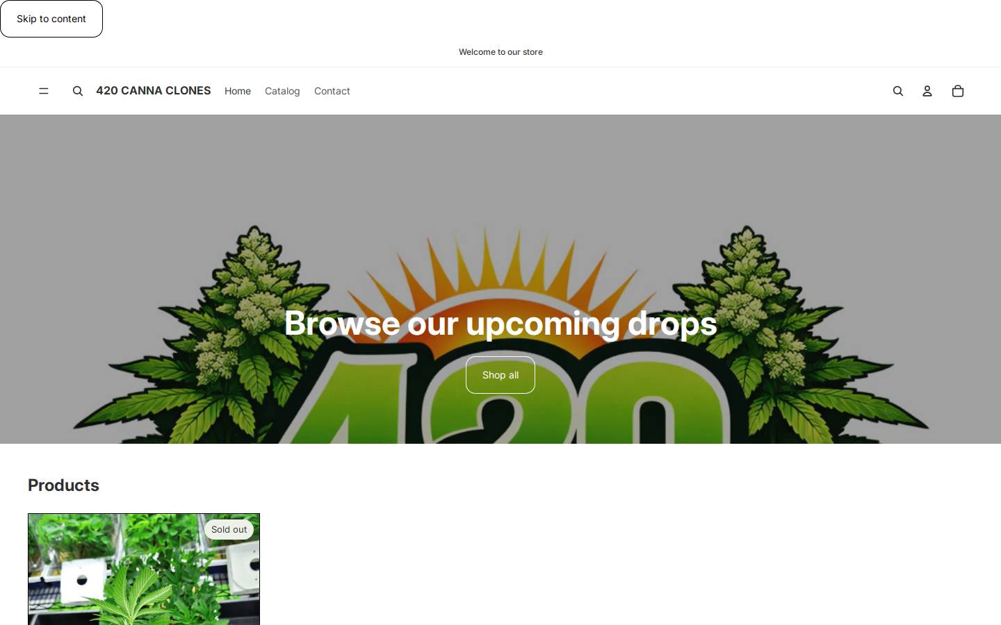 420cannabisclones.com homepage screenshot