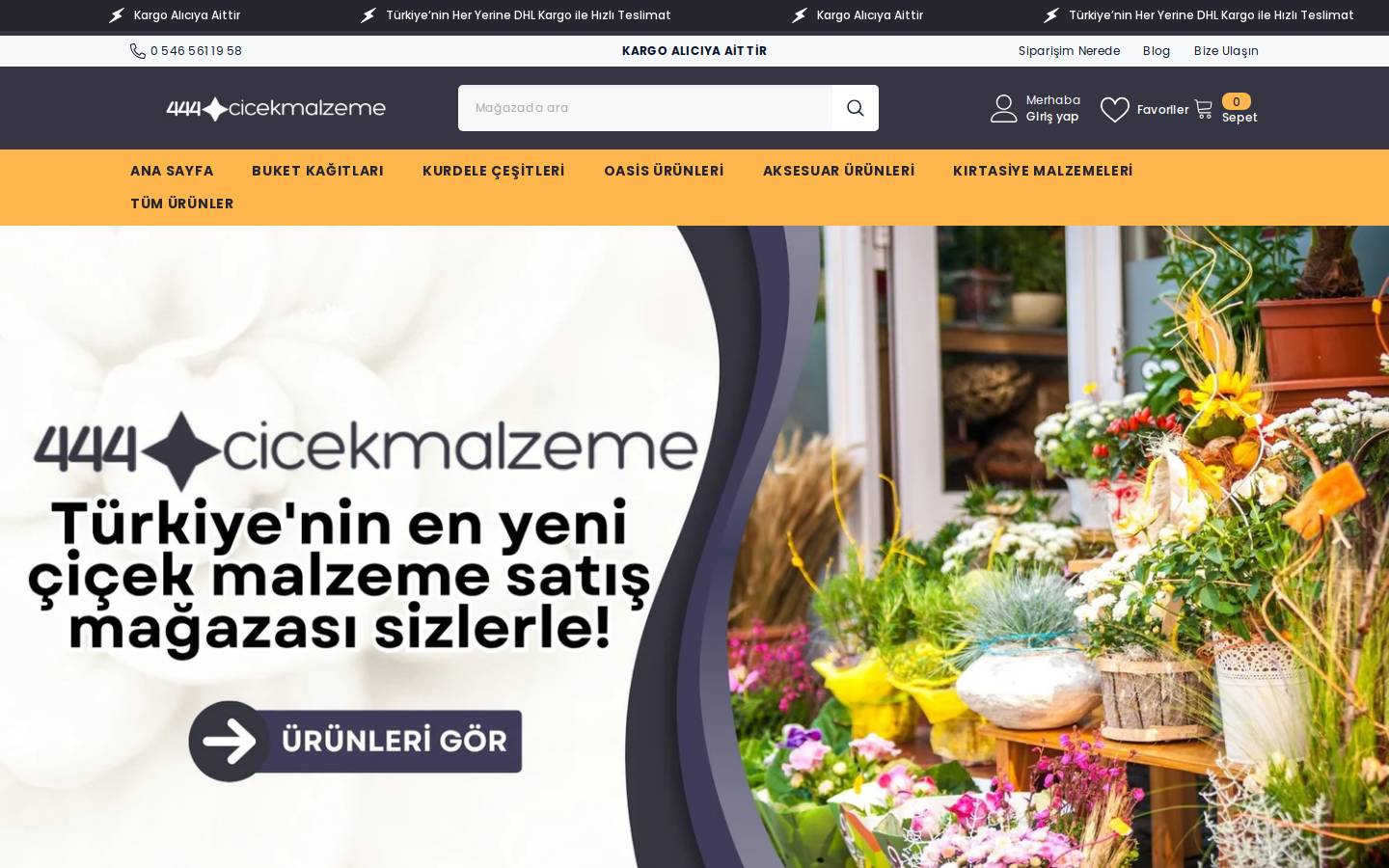 444cicekmalzeme.com homepage screenshot