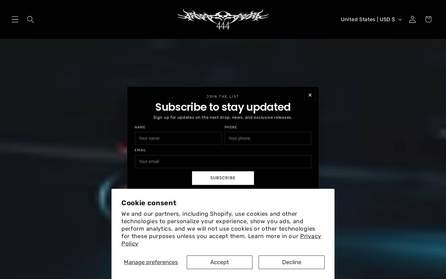 444racingco homepage screenshot