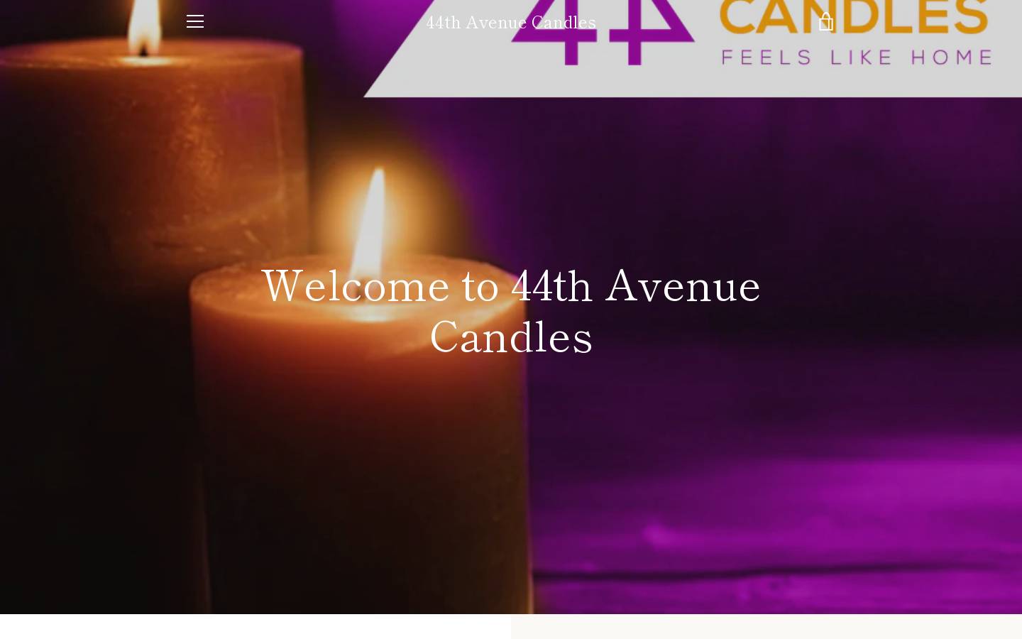 44thavecandles.com homepage screenshot