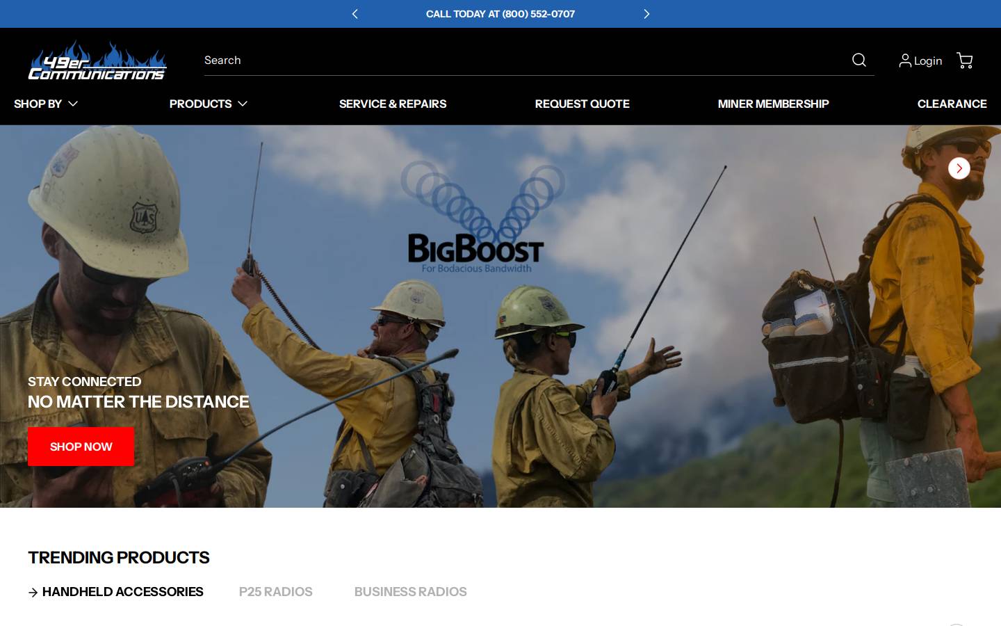 49ercommunications homepage screenshot