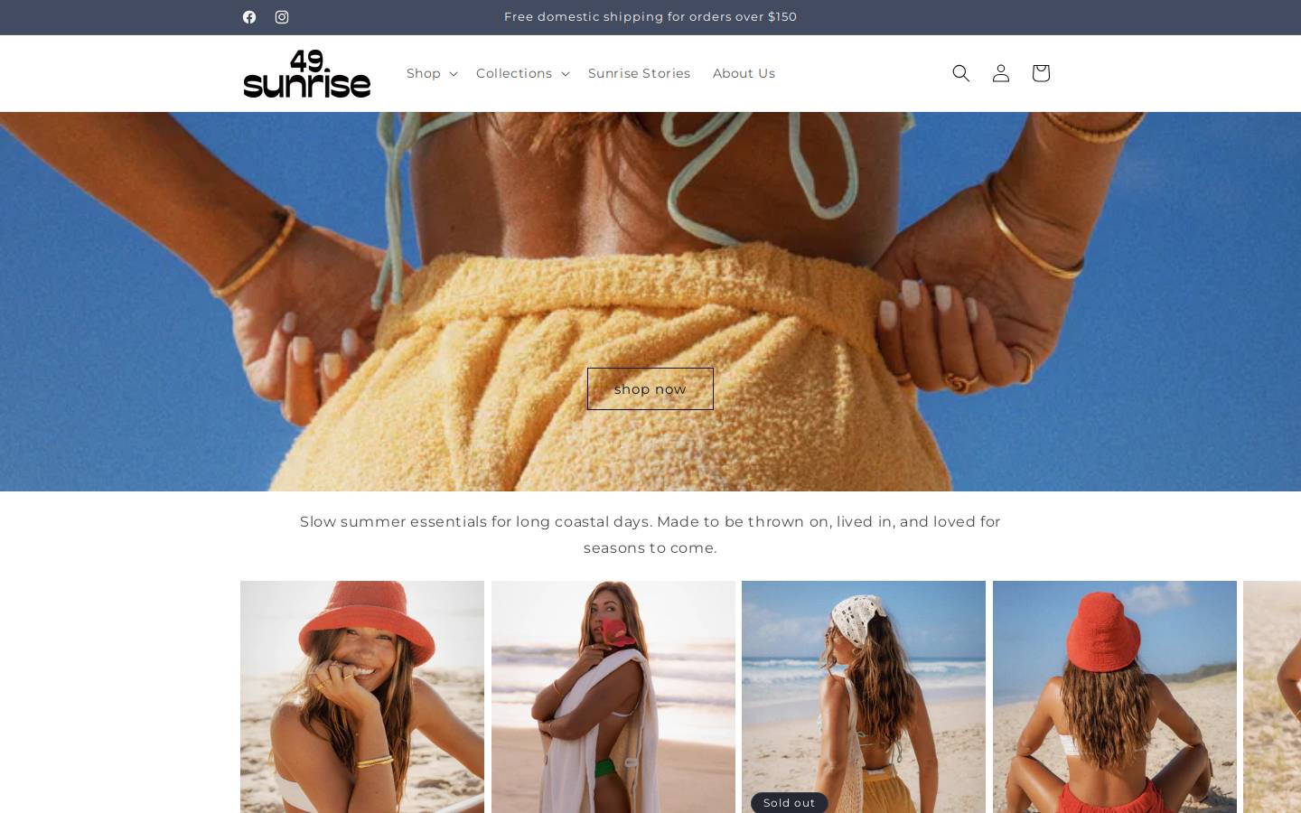 49sunrise.com homepage screenshot