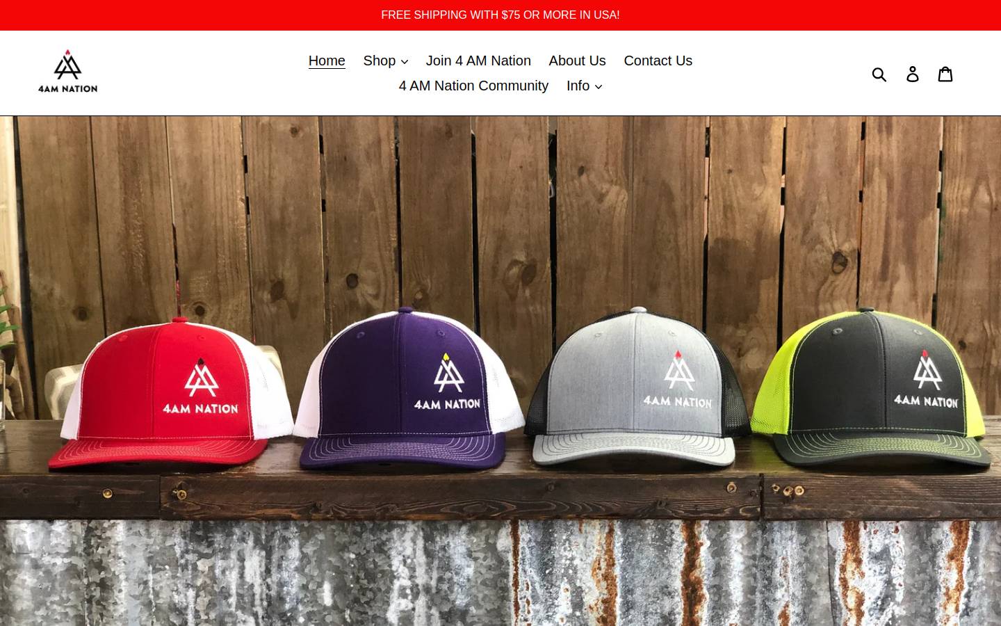 4amnation.com homepage screenshot