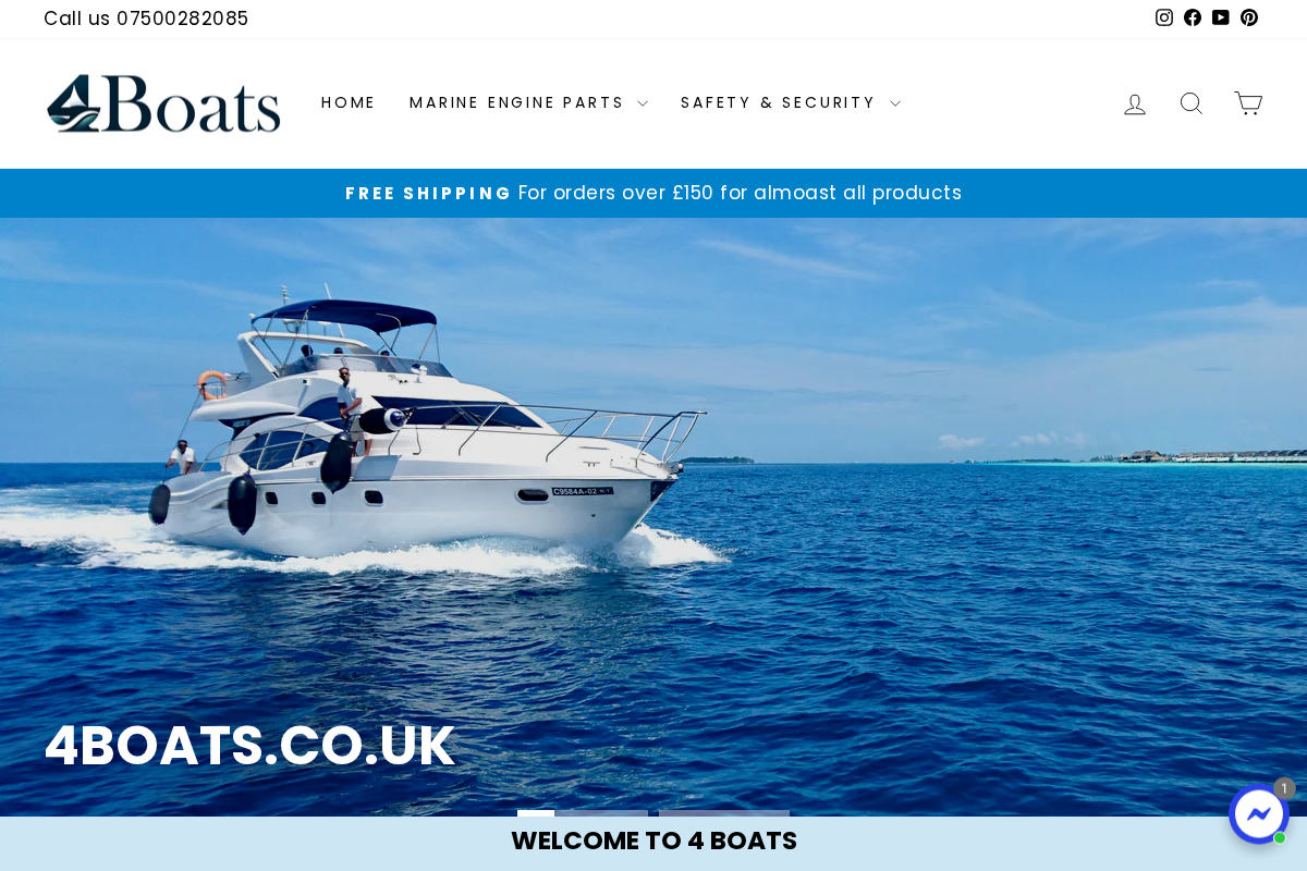 4boats.co.uk homepage screenshot