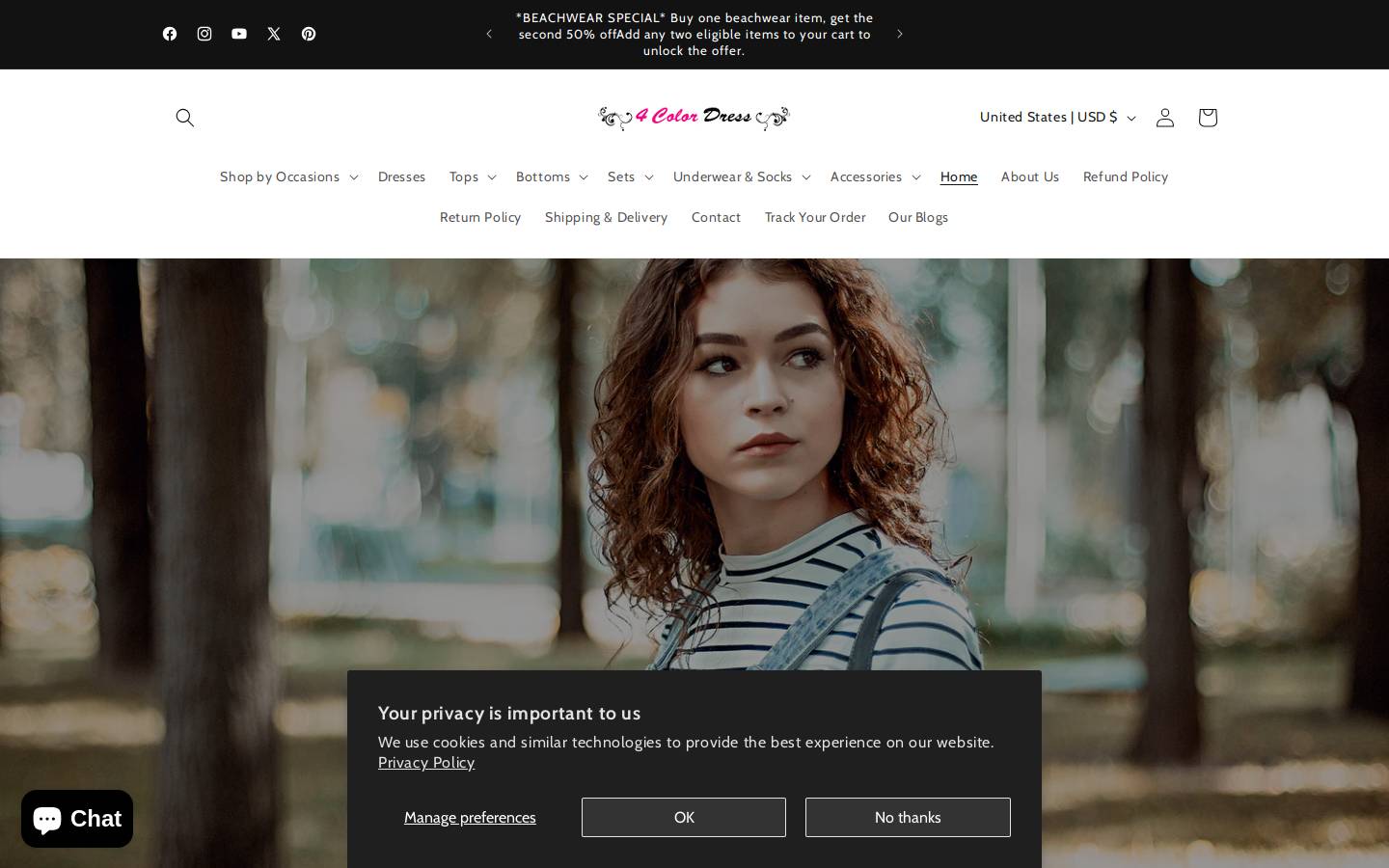 4colordress.com homepage screenshot