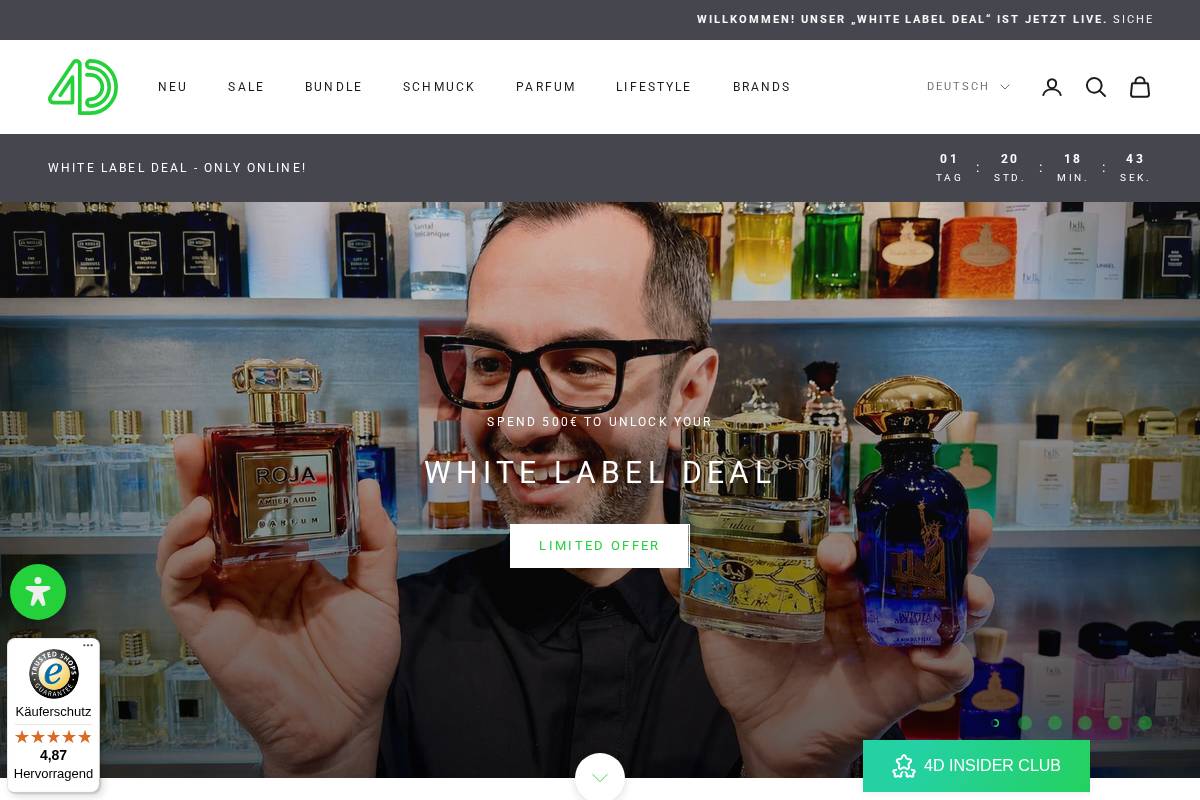 4doutfitters.com homepage screenshot