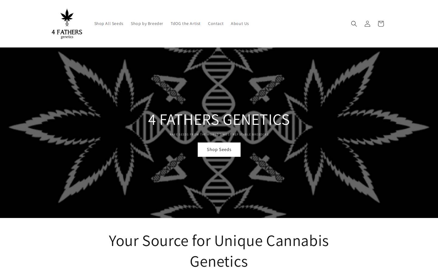 4fathersgenetics.com homepage screenshot