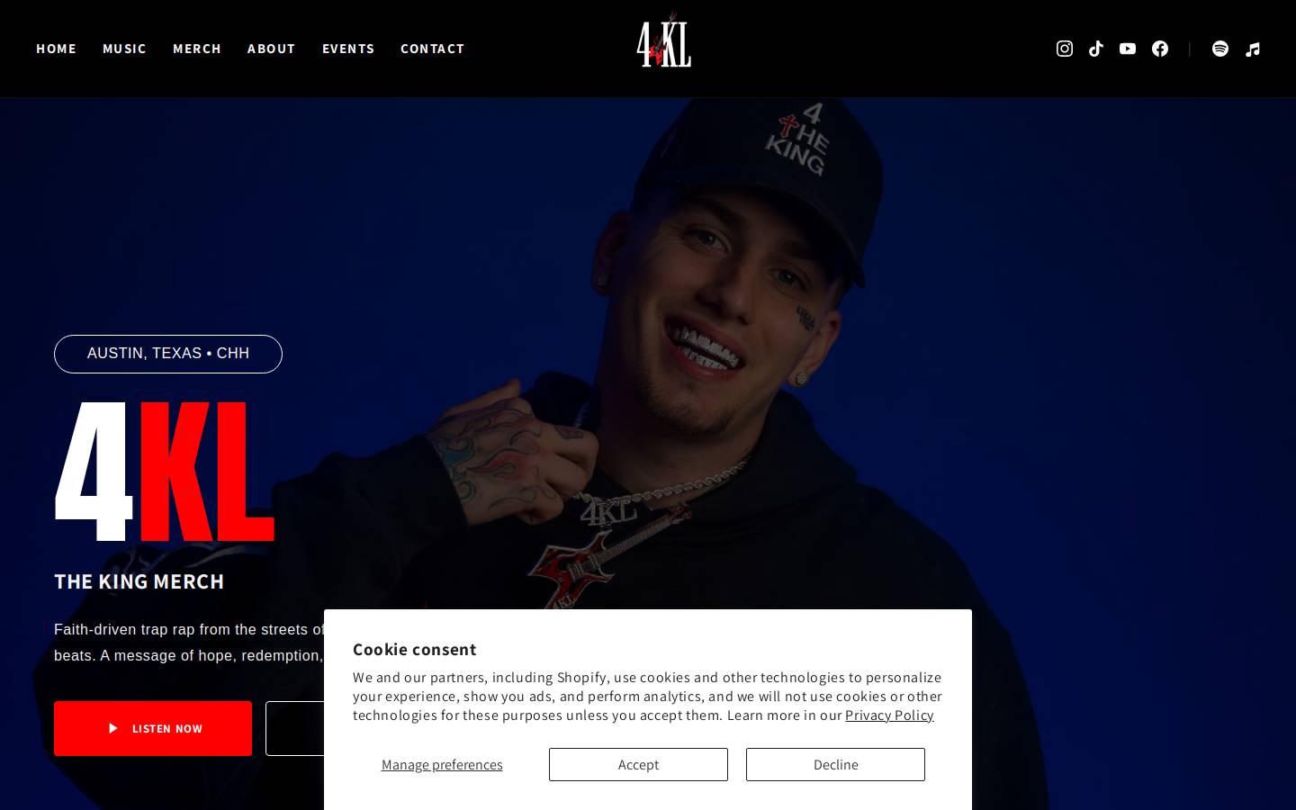 4klofficial.com homepage screenshot