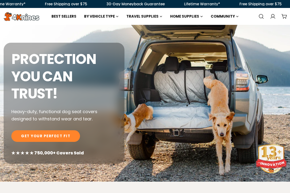 4knines.com homepage screenshot