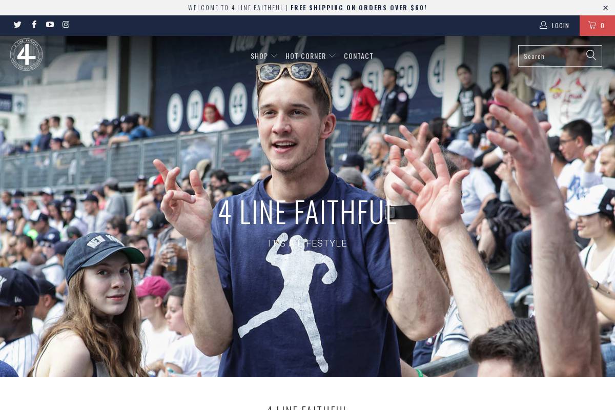 4linefaithful.com homepage screenshot