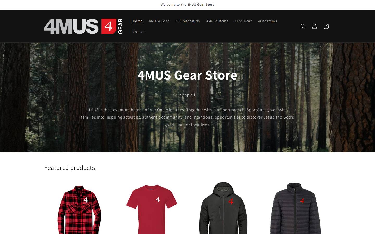 4musgear.org homepage screenshot