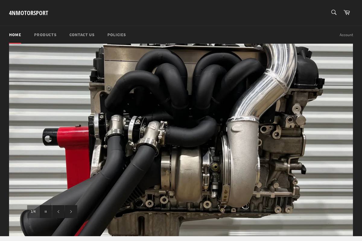 4Nmotorsport homepage screenshot