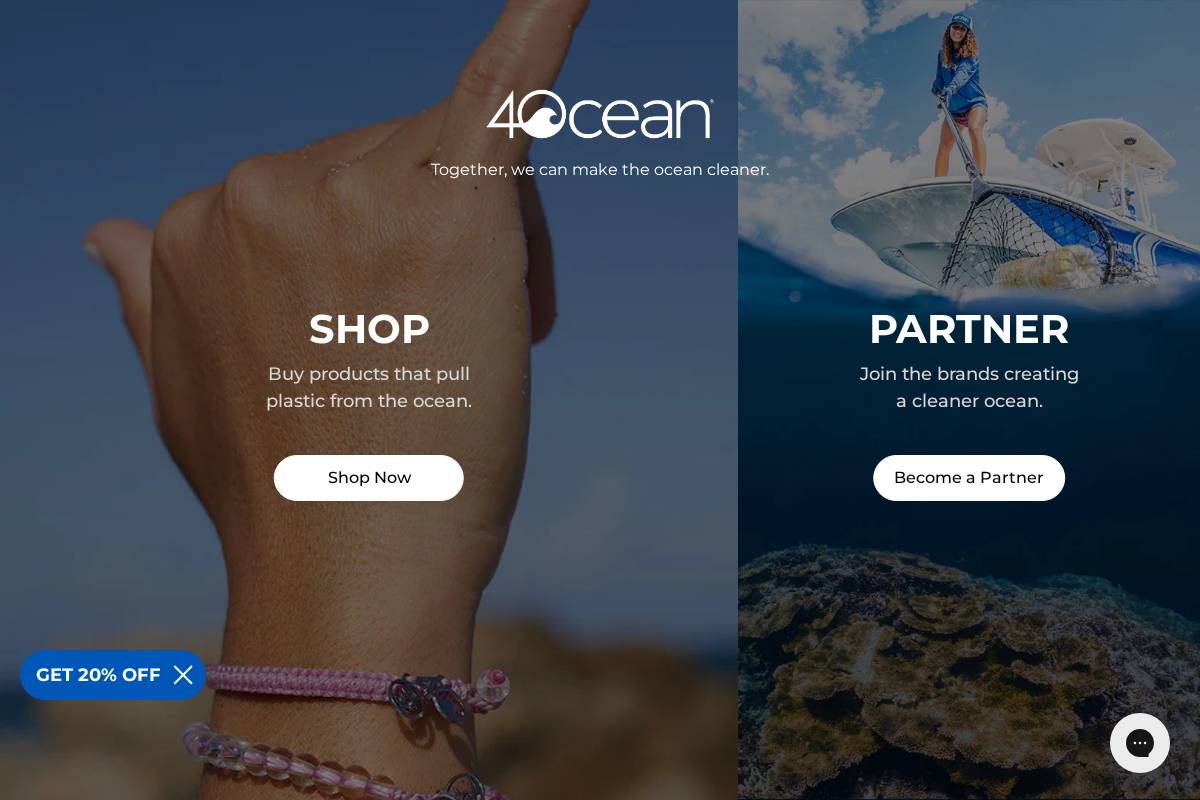 4ocean homepage screenshot
