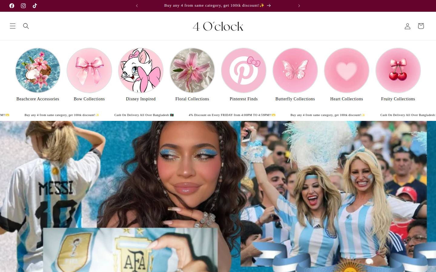 4oclockofficial.com homepage screenshot