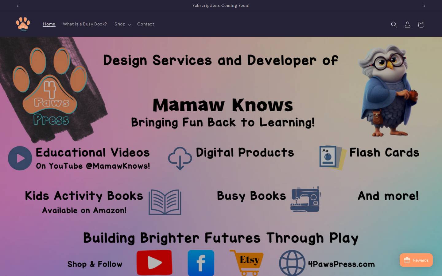 4pawspress.com homepage screenshot