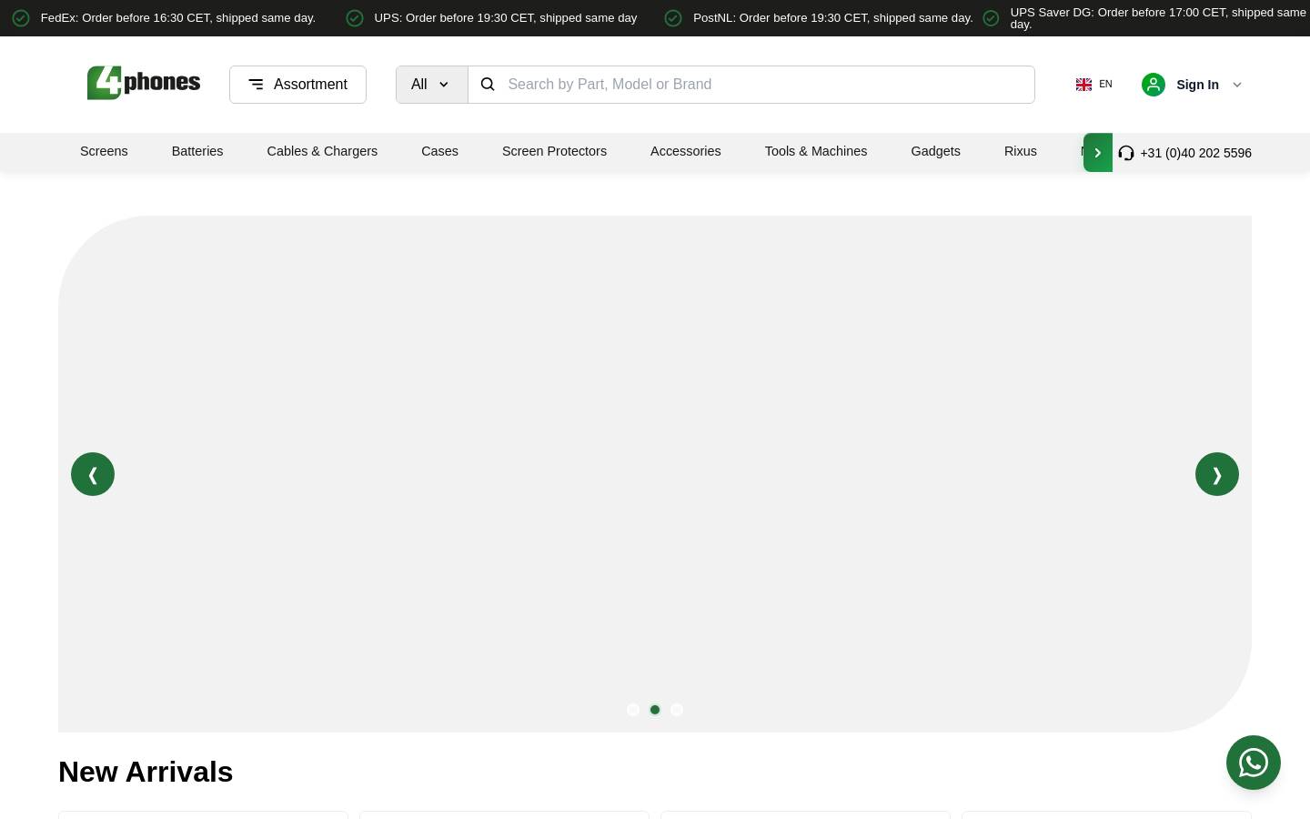4phones.de homepage screenshot