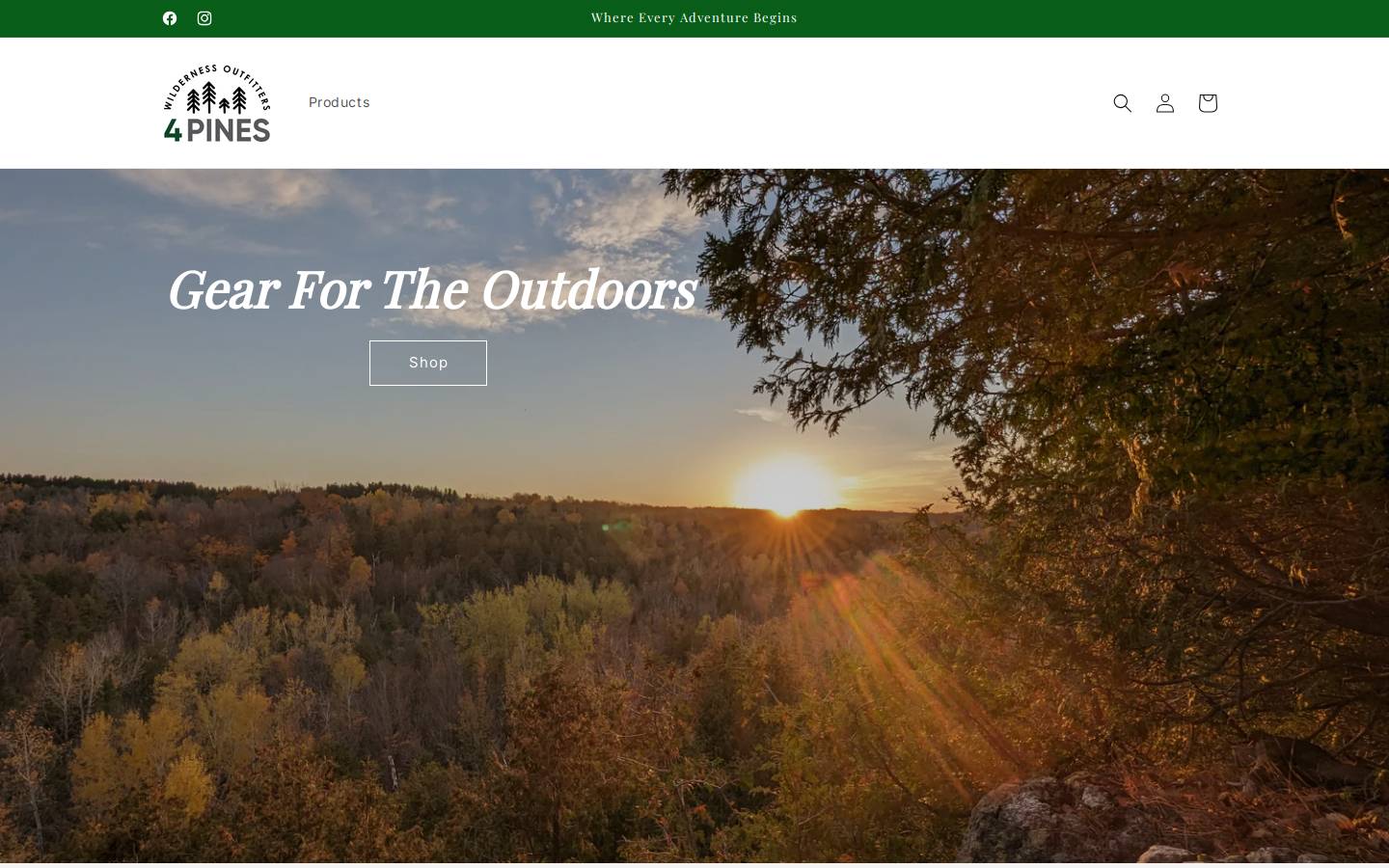 4pineswild.com homepage screenshot