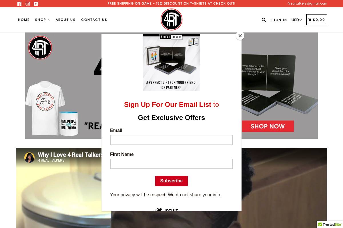 4realtalkers.com homepage screenshot