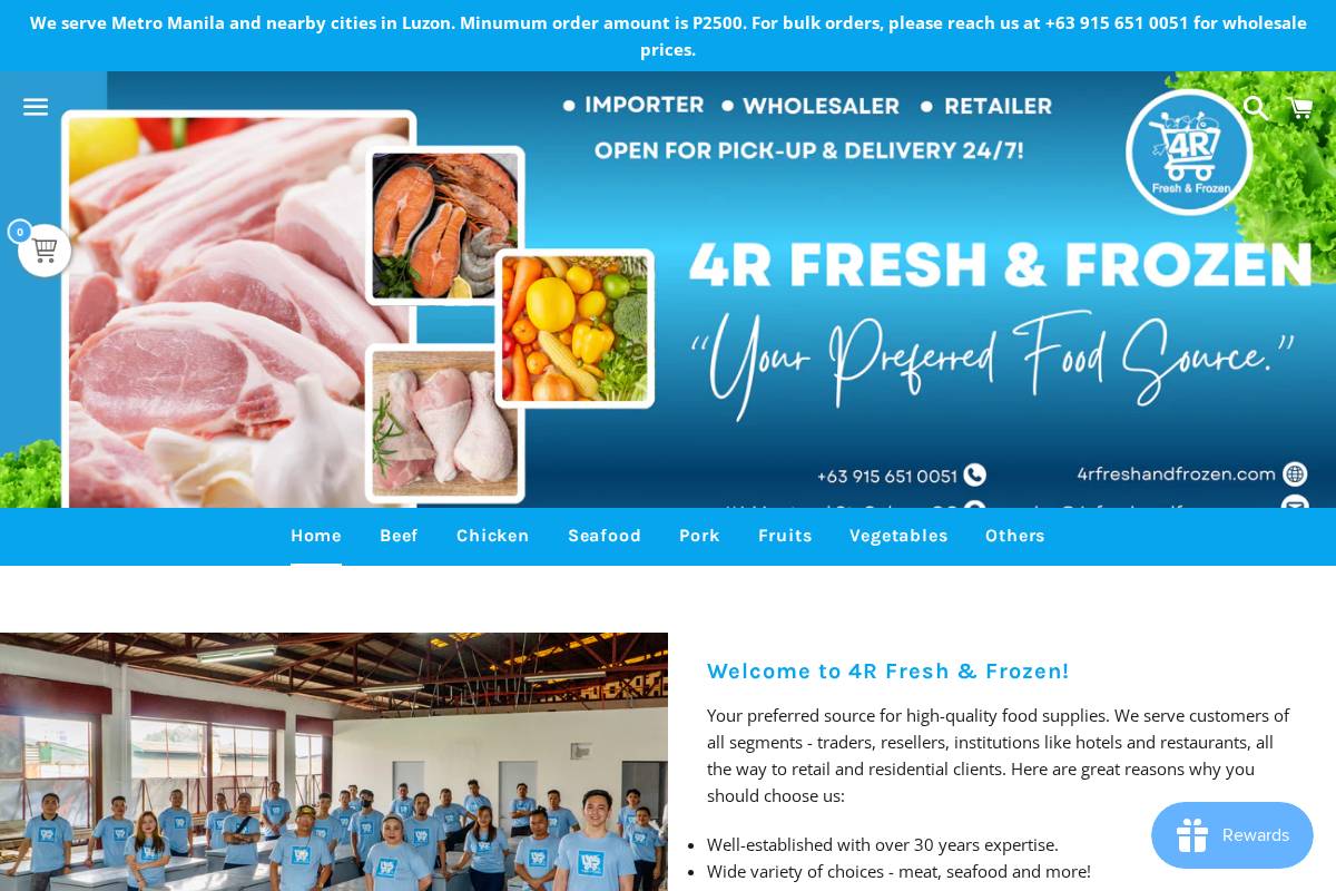 4rfreshandfrozen.com homepage screenshot