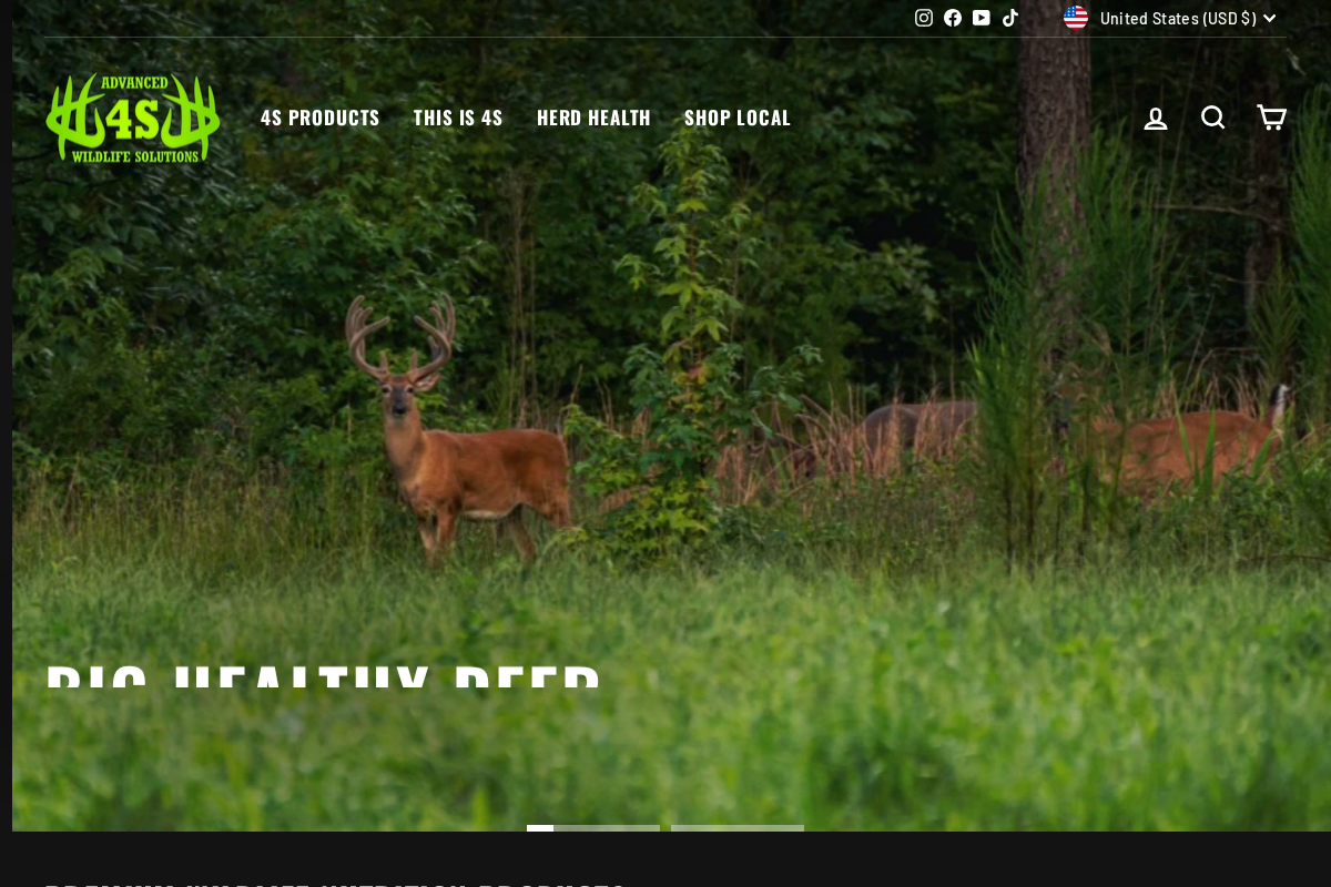 4S Advanced Wildlife Solutions homepage screenshot