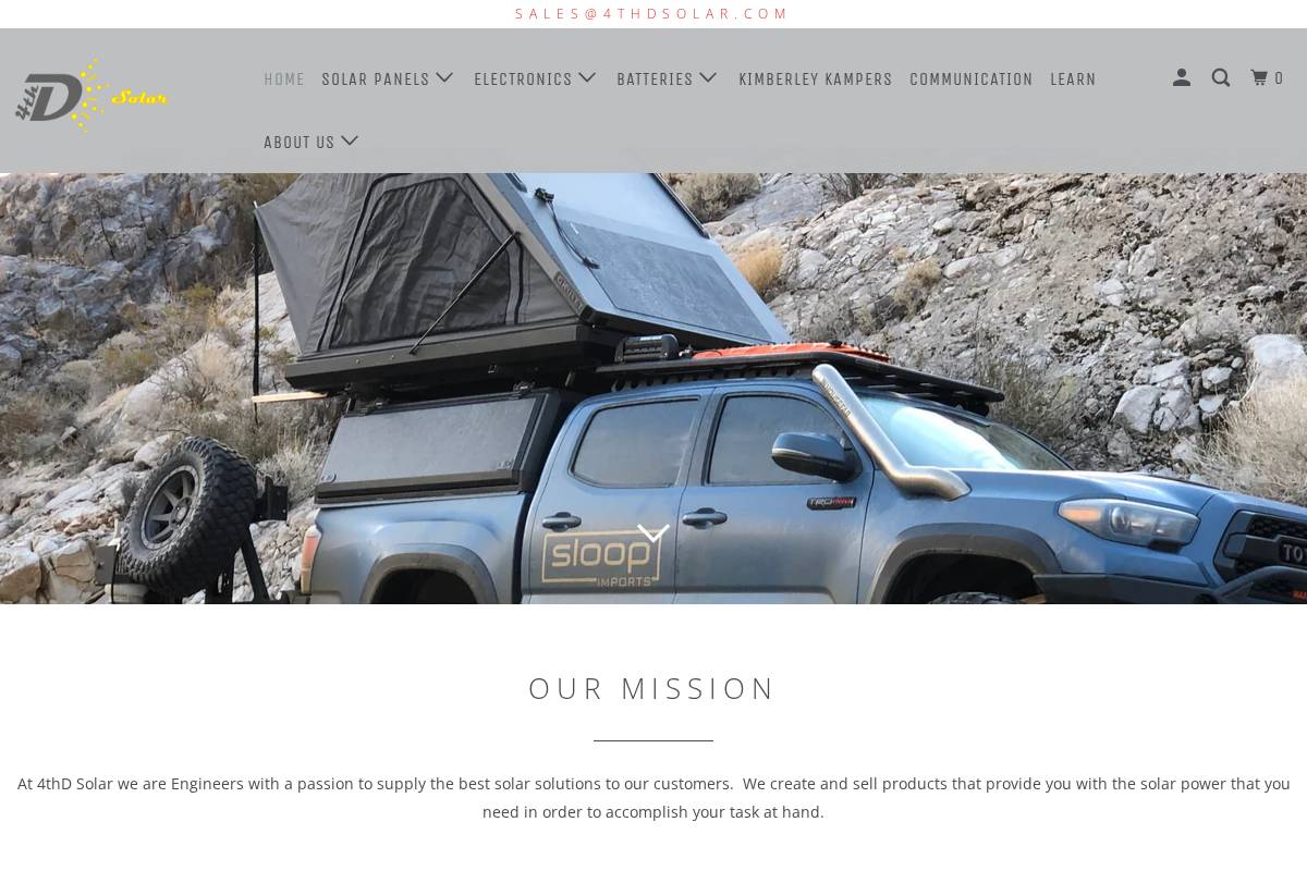 4thdsolar.com homepage screenshot