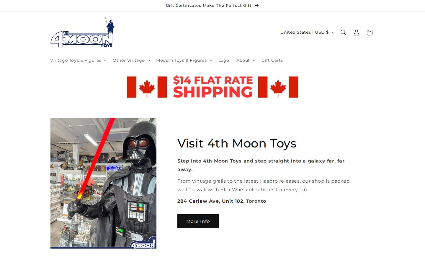 4thmoontoys homepage screenshot