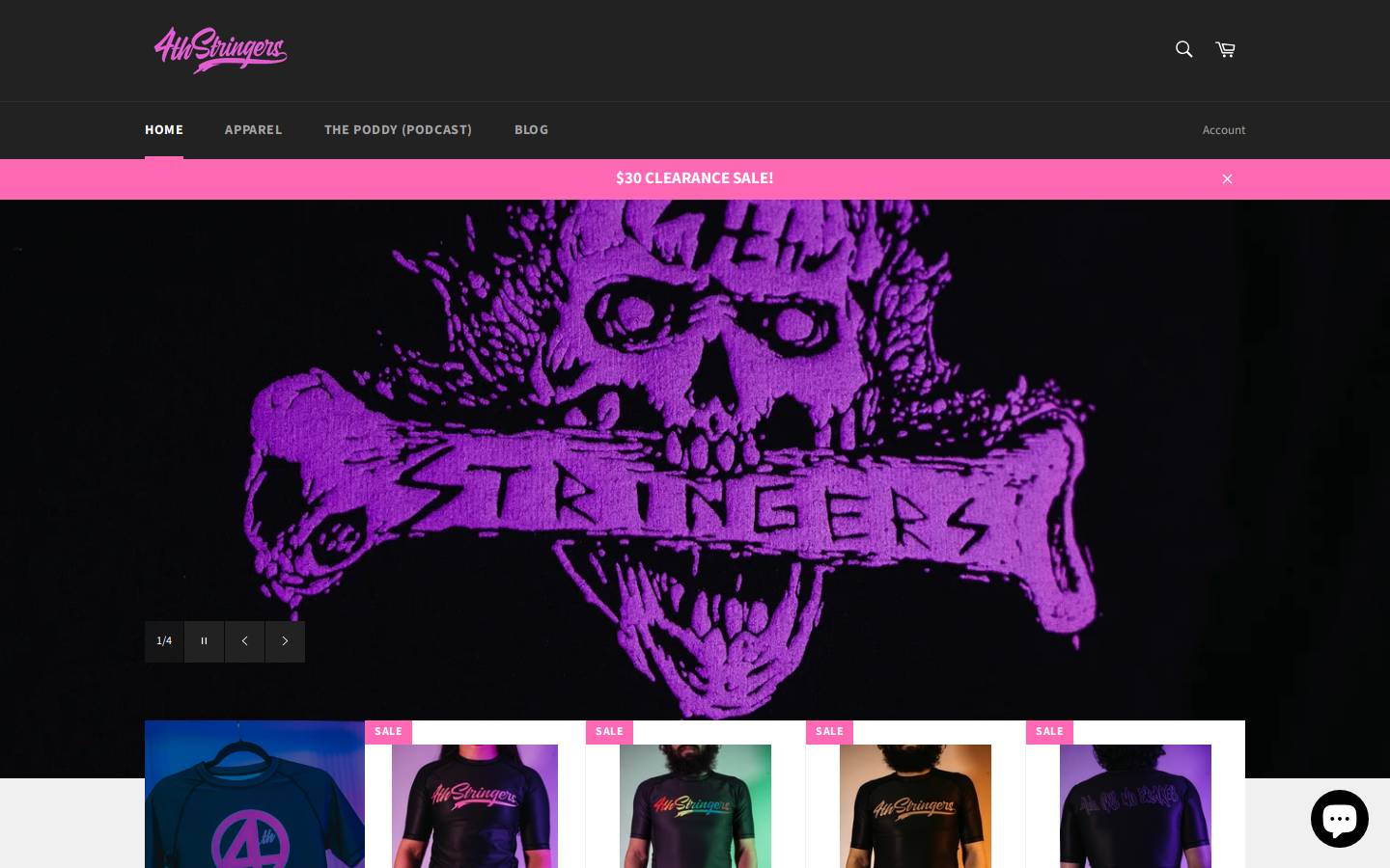 4thstringers.com homepage screenshot