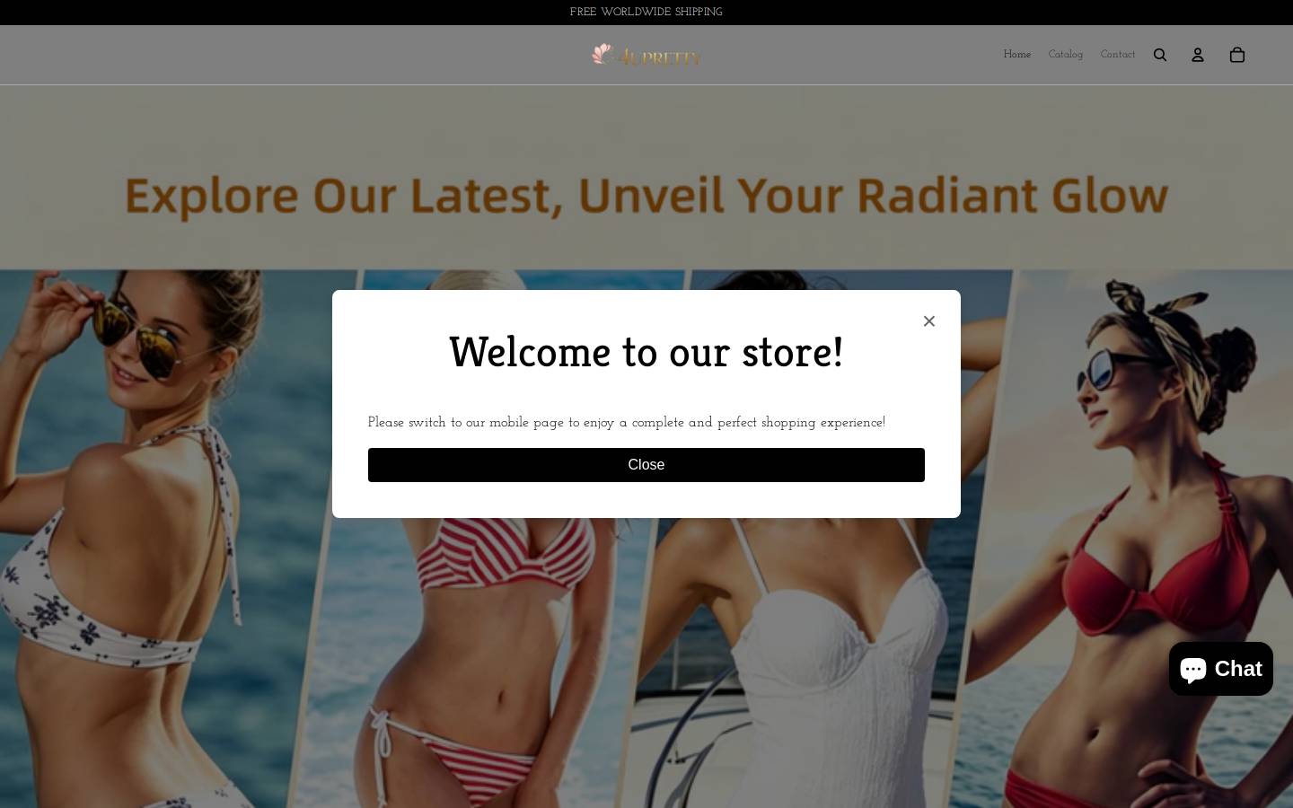 4upretty.com homepage screenshot