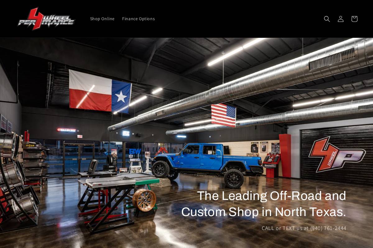 4wheelperformance.com homepage screenshot