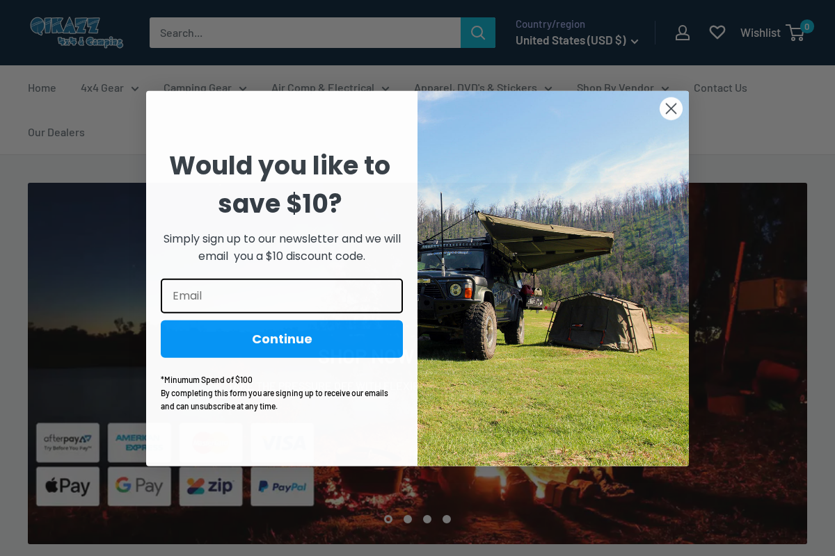 QIKAZZ 4x4 & Camping homepage screenshot