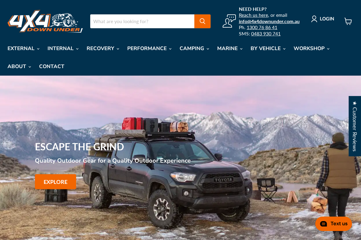 4x4 Down Under homepage screenshot