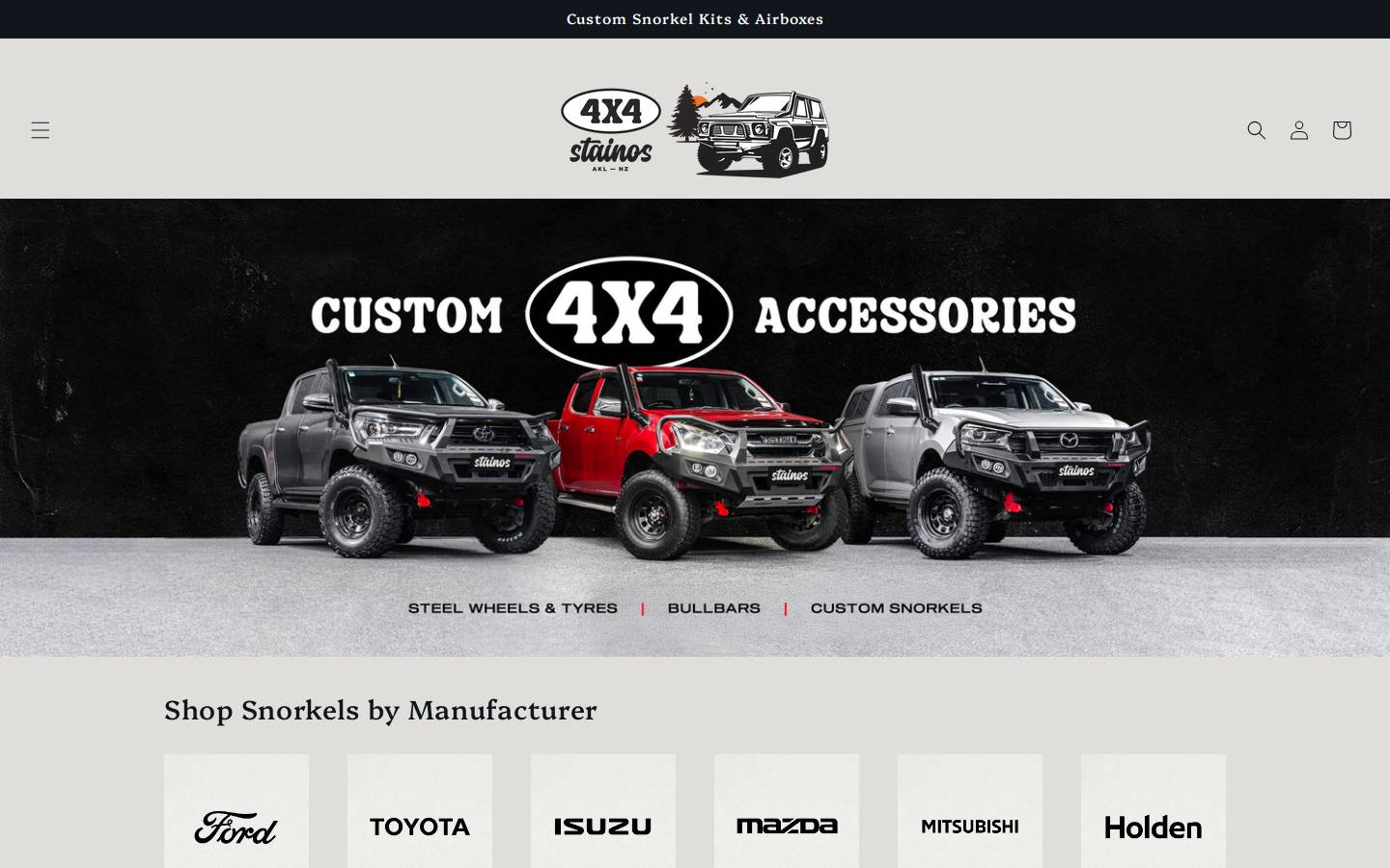 4x4stainos.com homepage screenshot