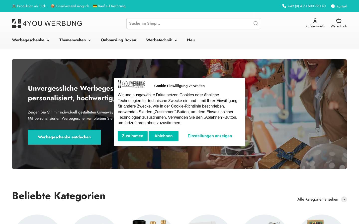 4you-werbung.de homepage screenshot