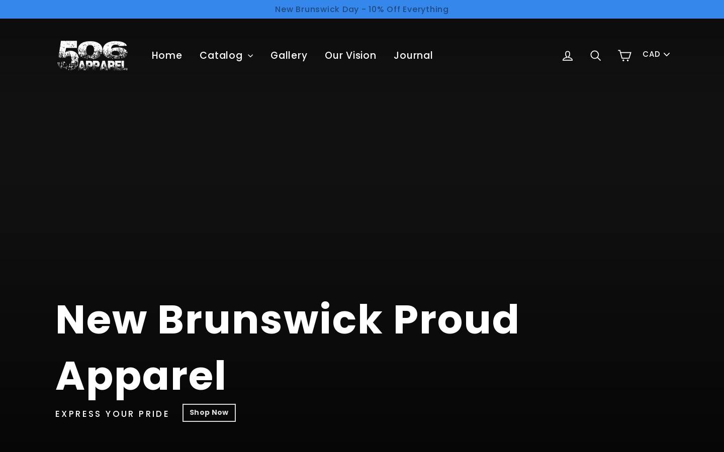 506apparel.ca homepage screenshot