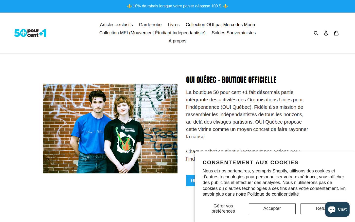50plus1.quebec homepage screenshot