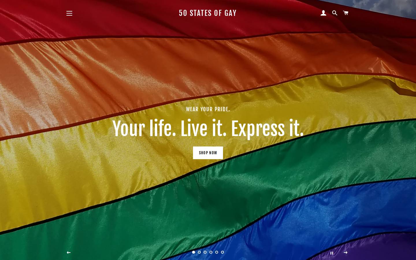 50statesofgay.com homepage screenshot