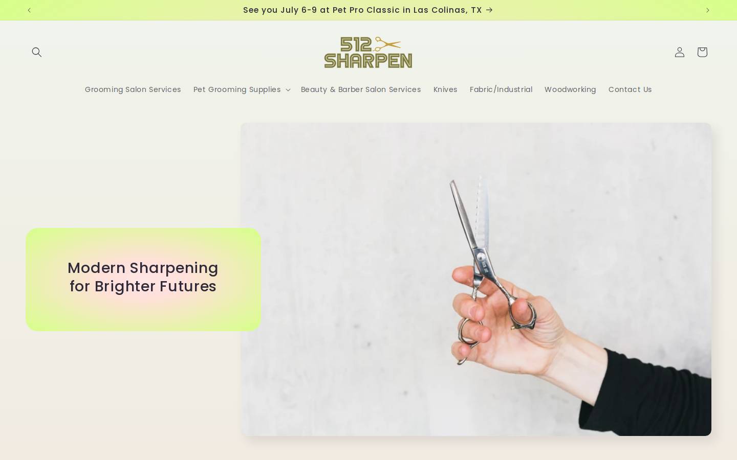 512sharpen.com homepage screenshot