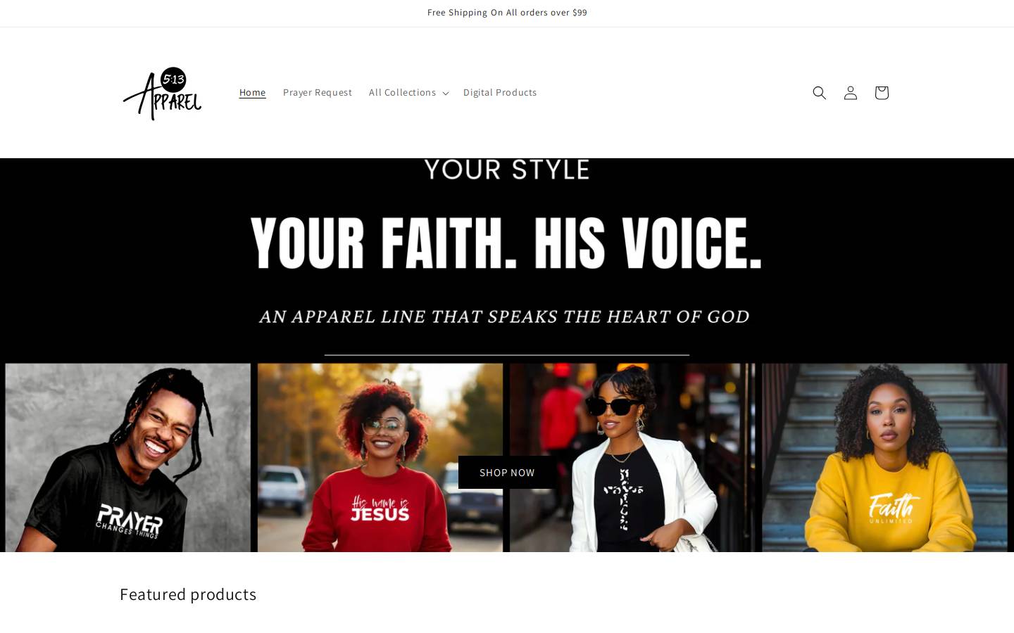 513apparel.com homepage screenshot