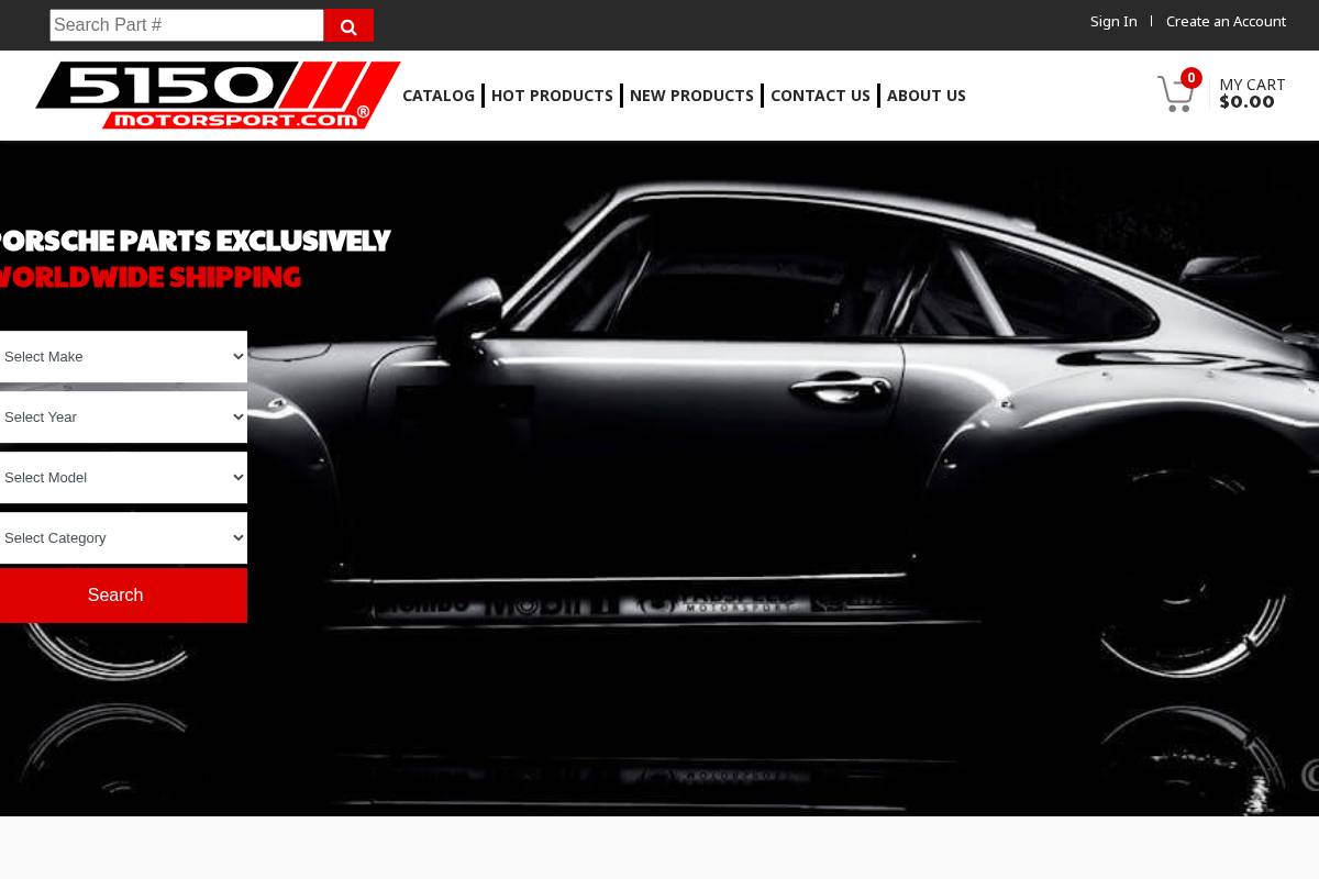 5150motorsport.com homepage screenshot