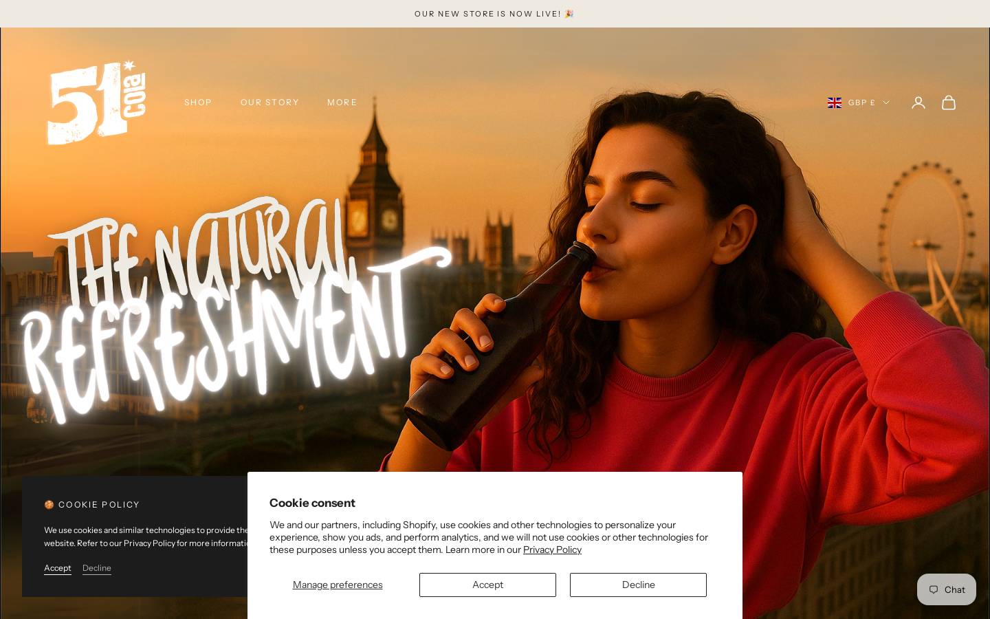 51* Cola homepage screenshot