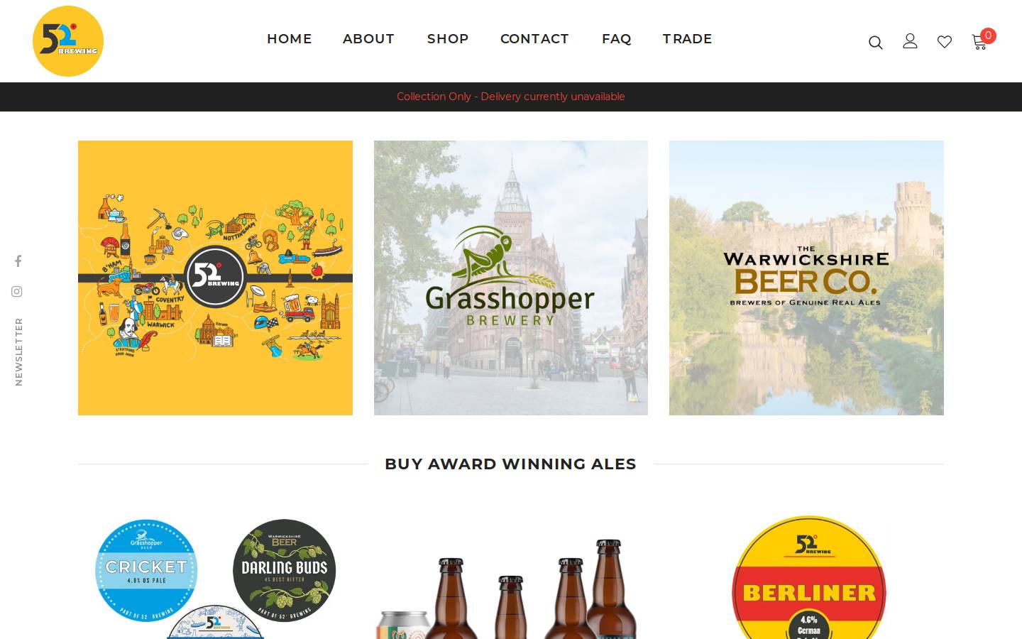 52degreesbrewing.com homepage screenshot