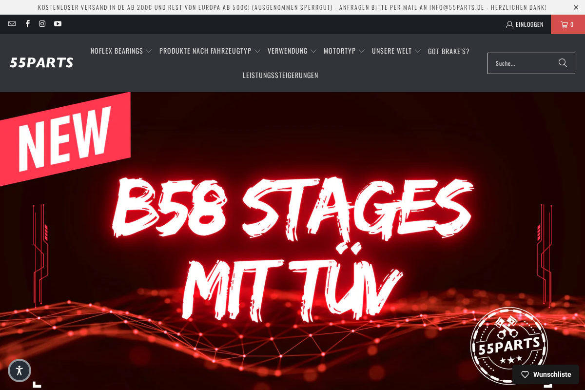 55parts homepage screenshot