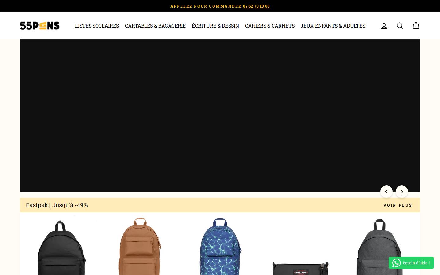55pens homepage screenshot
